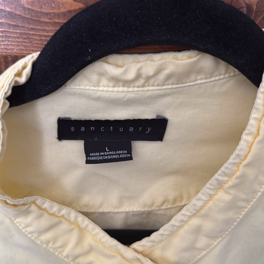 Sanctuary Jacket Yellow Snap Lightweight Utility … - image 2